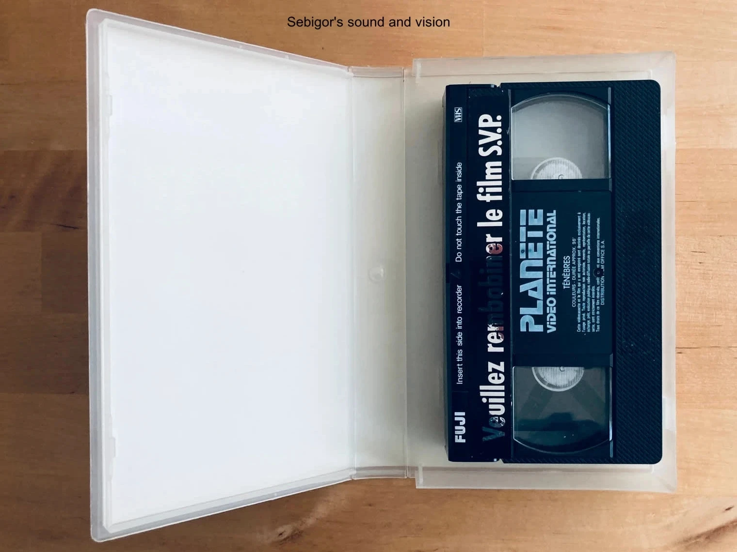 Cassette VHS Ténèbres de Dario Argento. – photo 2